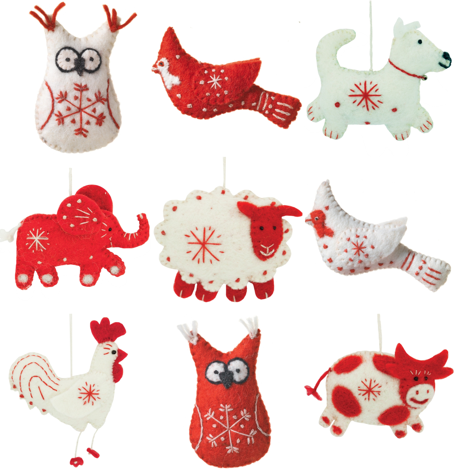 Wild Woolies Snowflake Collection Set of 9